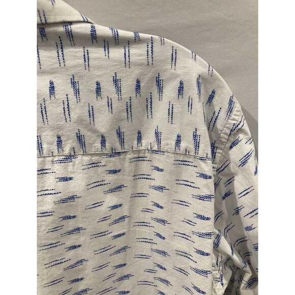 Luchiano Visconti Black Shirt Men's Size Small Button Up White Flip Cuff Cotton - Picture 7 of 8